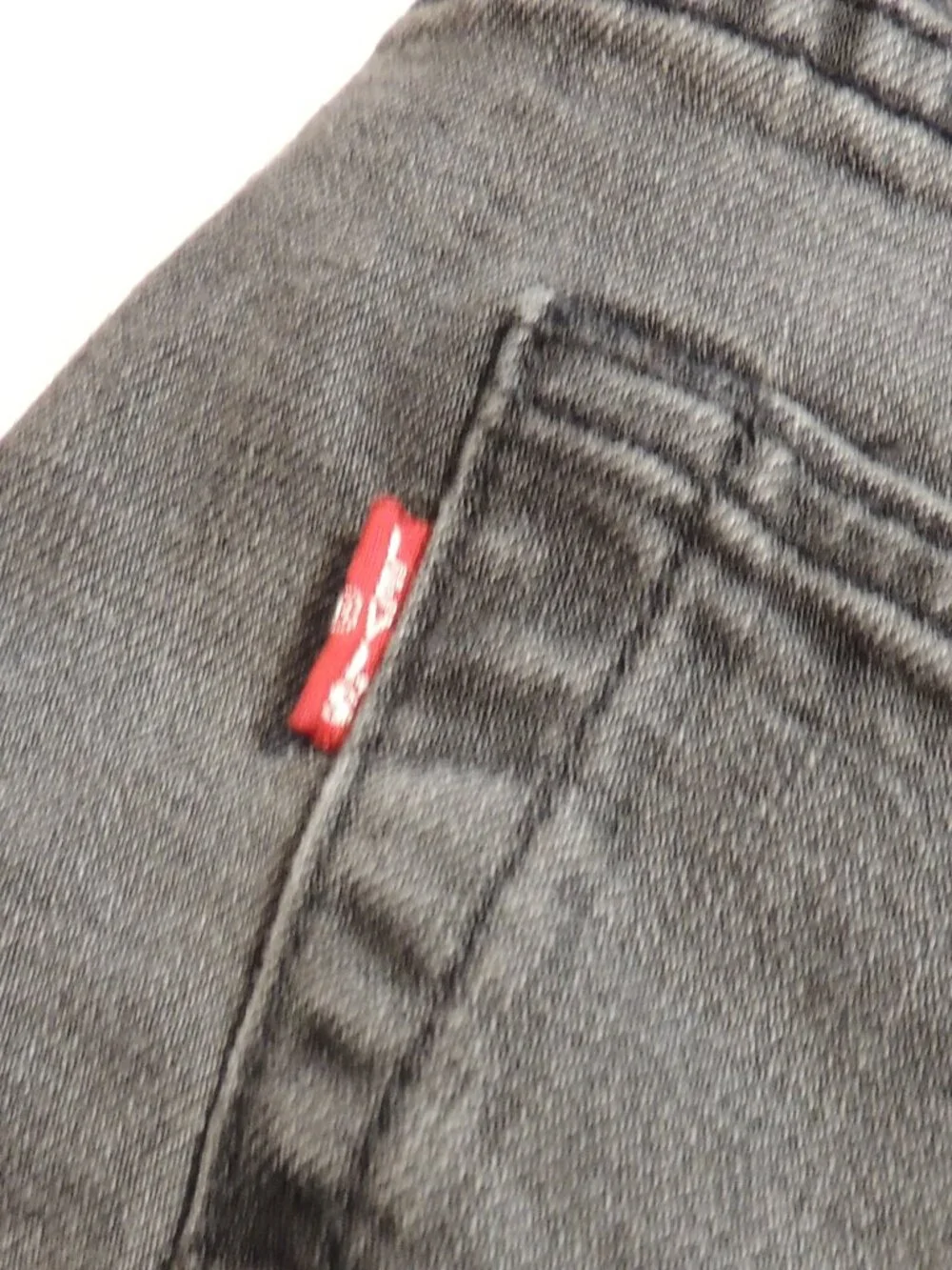 Levi 501 Jeans Y2K Men 34x32 Fade Black Large E Pockets Button Fly Denim Jeans